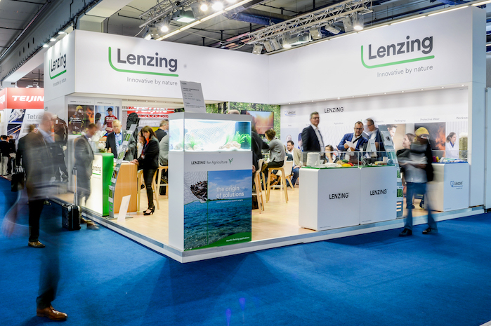 Lenzing’s Techtextil booth. © Lenzing Group.